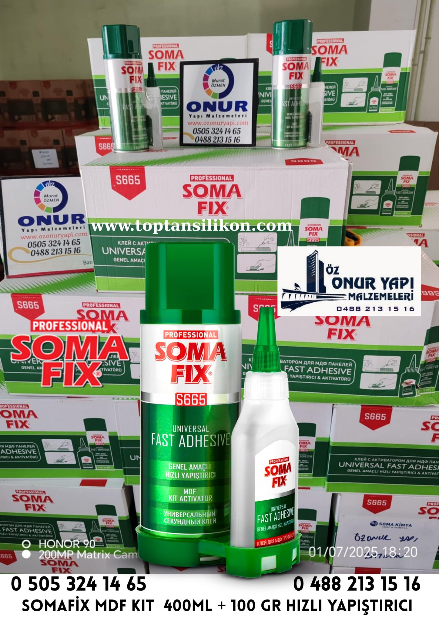 SOMAFIX UNIVERSAL HIZLI YAPIŞTIRICI MDF S665 400ml + 100gr 24 adet - Görsel 6