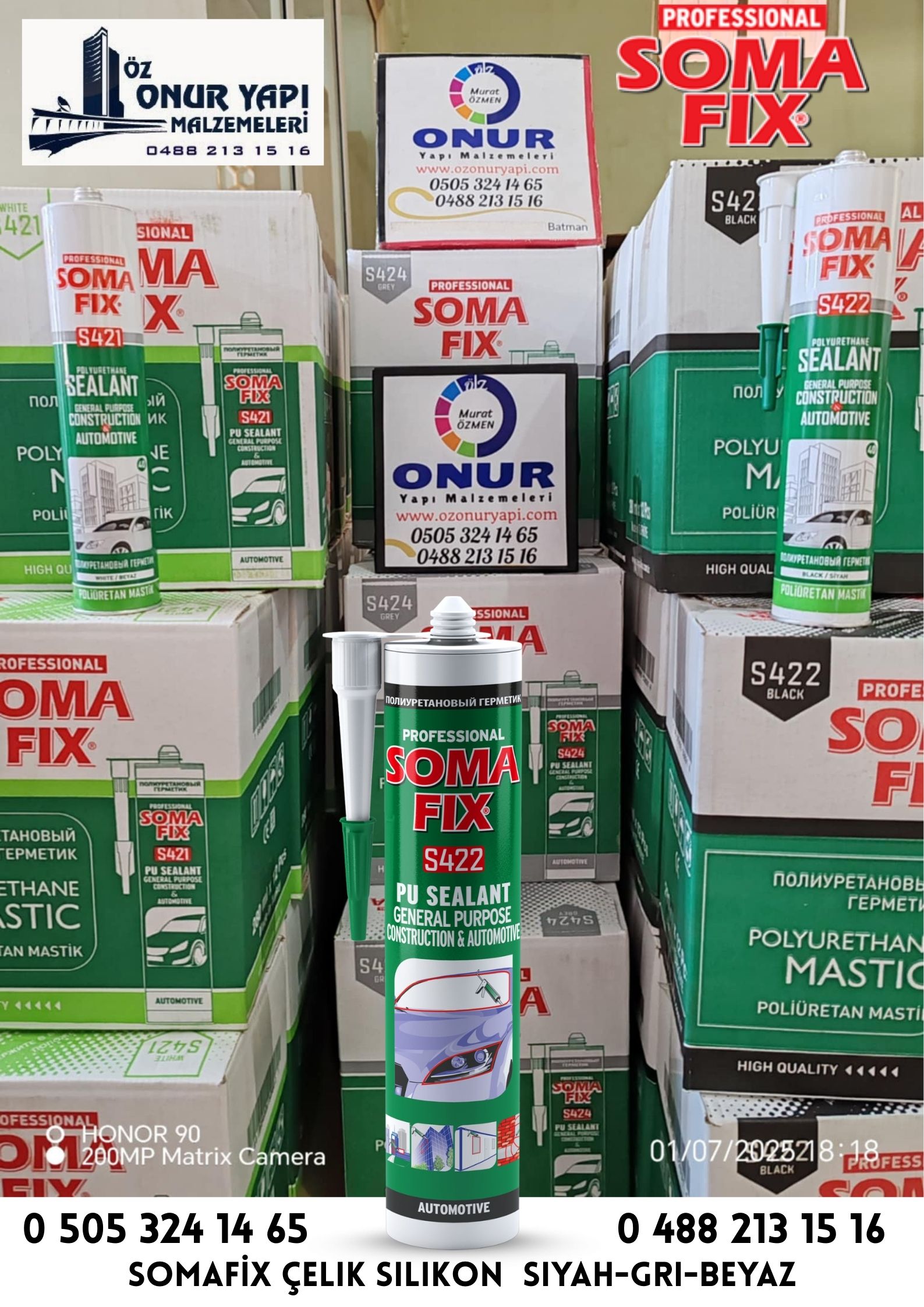 SOMAFİX ÇELİK SİLİKON- pu mastik