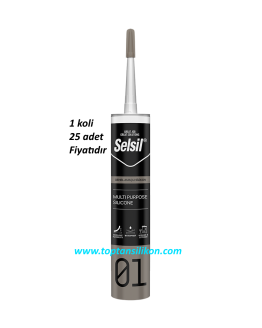 Selsil Şeffaf Silikon 280gr - 25 adet